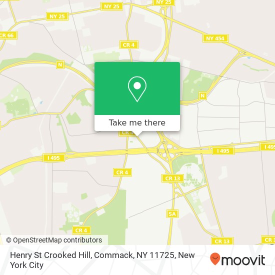 Mapa de Henry St Crooked Hill, Commack, NY 11725