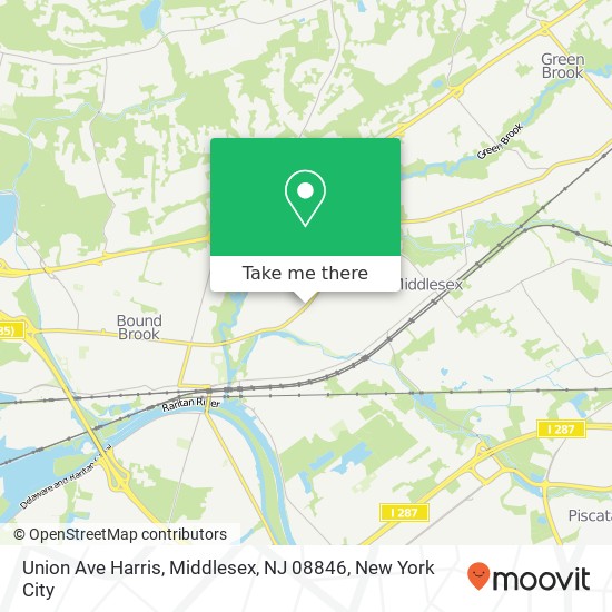 Mapa de Union Ave Harris, Middlesex, NJ 08846