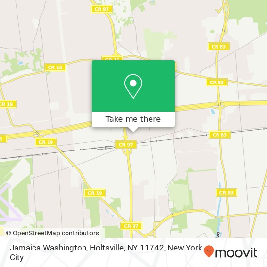 Mapa de Jamaica Washington, Holtsville, NY 11742
