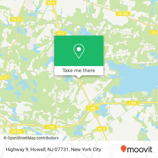 Highway 9, Howell, NJ 07731 map