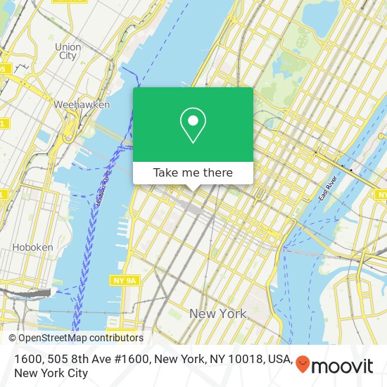 1600, 505 8th Ave #1600, New York, NY 10018, USA map