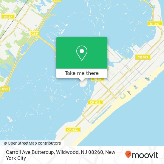 Carroll Ave Buttercup, Wildwood, NJ 08260 map