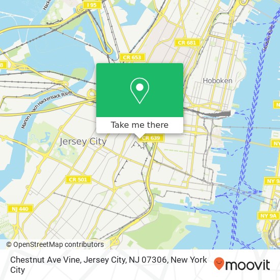 Chestnut Ave Vine, Jersey City, NJ 07306 map
