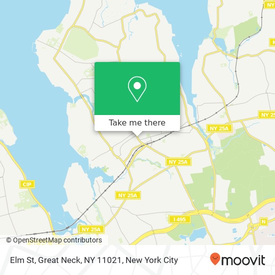 Mapa de Elm St, Great Neck, NY 11021