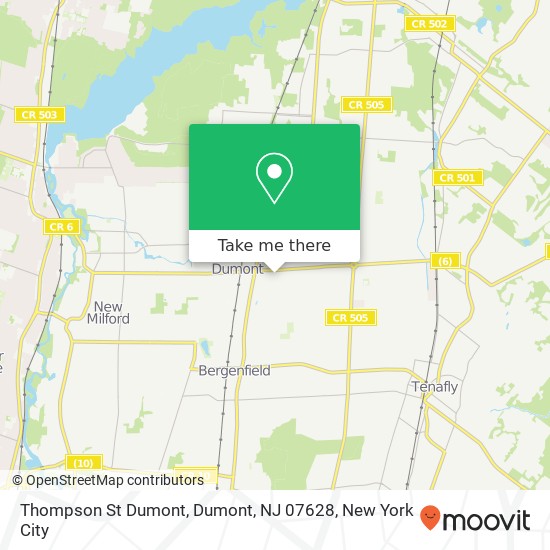 Mapa de Thompson St Dumont, Dumont, NJ 07628