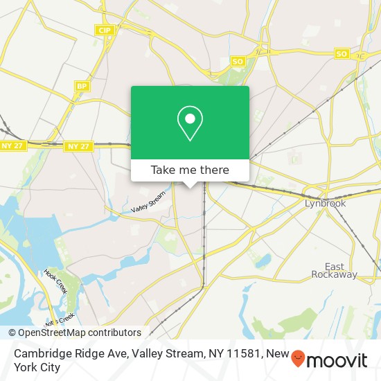 Cambridge Ridge Ave, Valley Stream, NY 11581 map