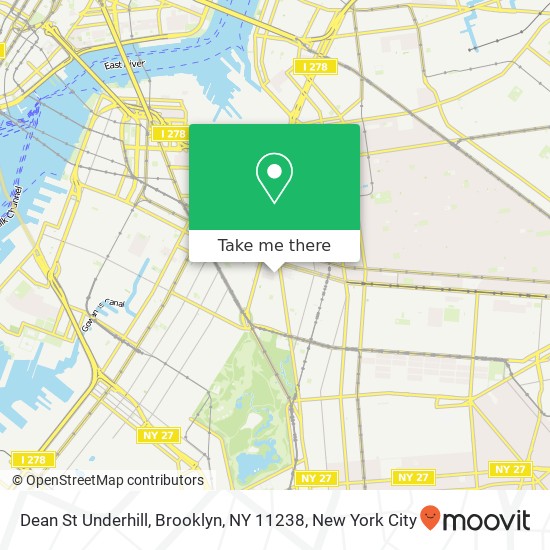 Mapa de Dean St Underhill, Brooklyn, NY 11238