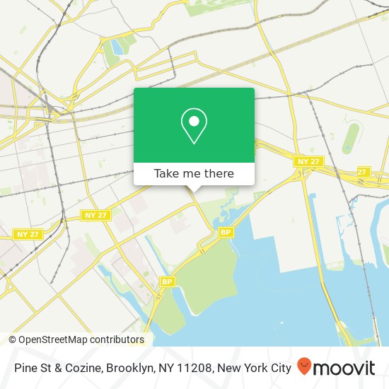 Pine St & Cozine, Brooklyn, NY 11208 map