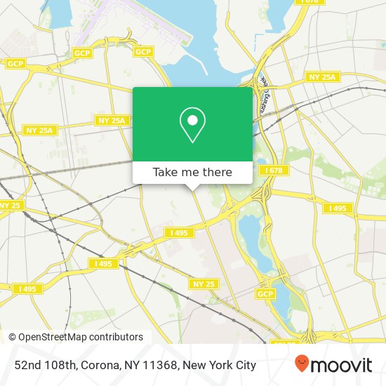 Mapa de 52nd 108th, Corona, NY 11368