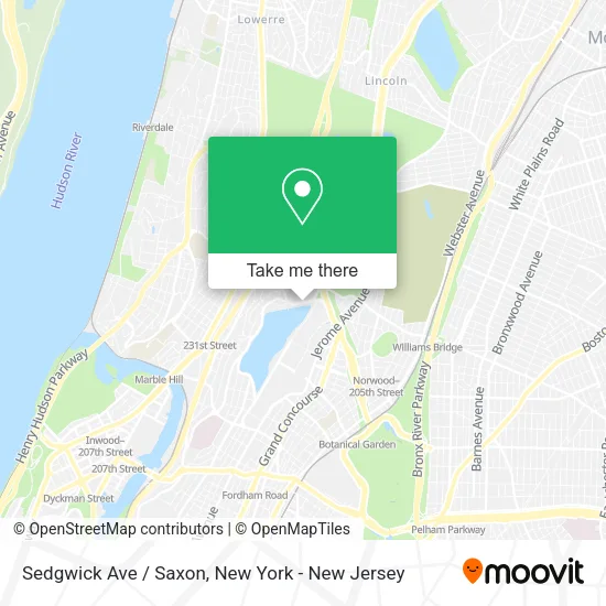 Sedgwick Ave / Saxon map