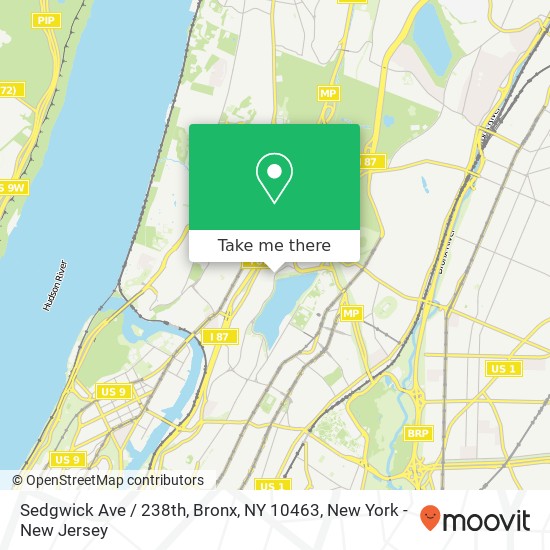 Mapa de Sedgwick Ave / 238th, Bronx, NY 10463