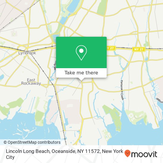 Mapa de Lincoln Long Beach, Oceanside, NY 11572