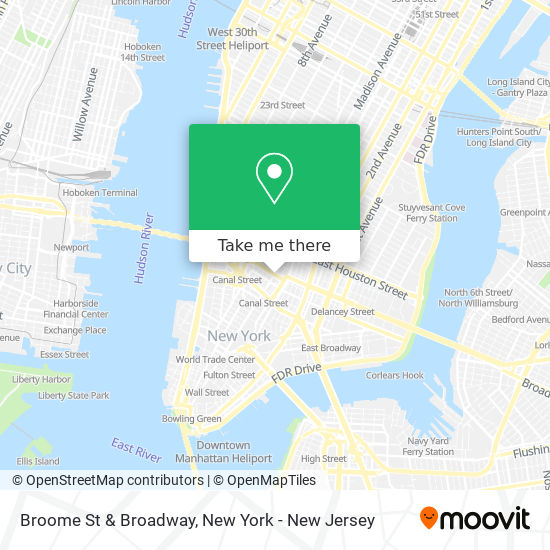 Broome St & Broadway map