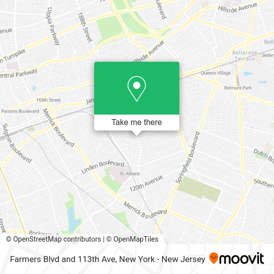 Farmers Blvd and 113th Ave map