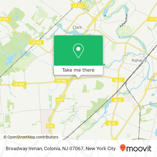 Broadway Inman, Colonia, NJ 07067 map