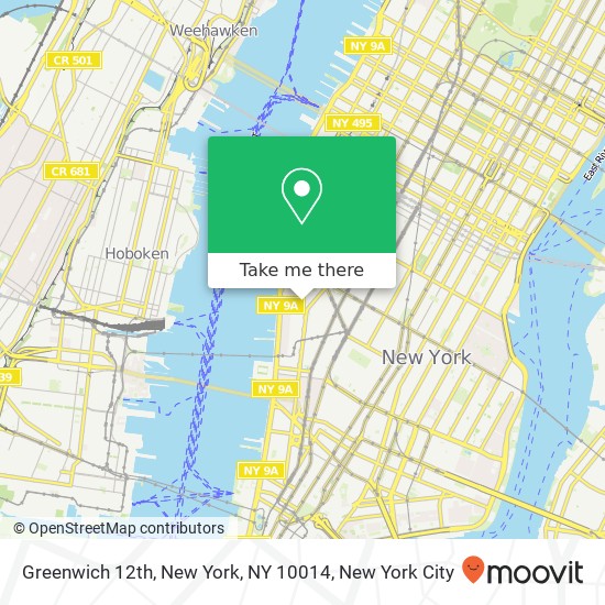 Mapa de Greenwich 12th, New York, NY 10014