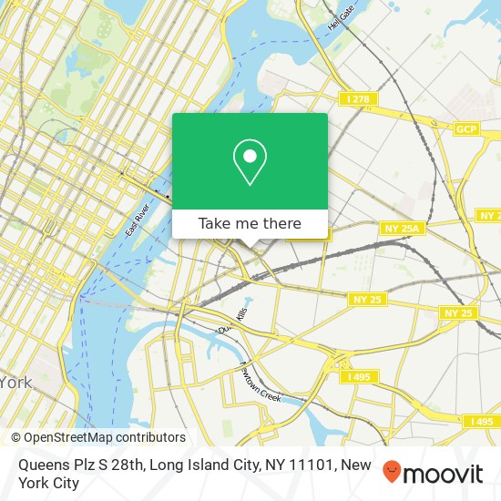 Mapa de Queens Plz S 28th, Long Island City, NY 11101