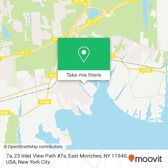 Mapa de 7a, 23 Inlet View Path #7a, East Moriches, NY 11940, USA