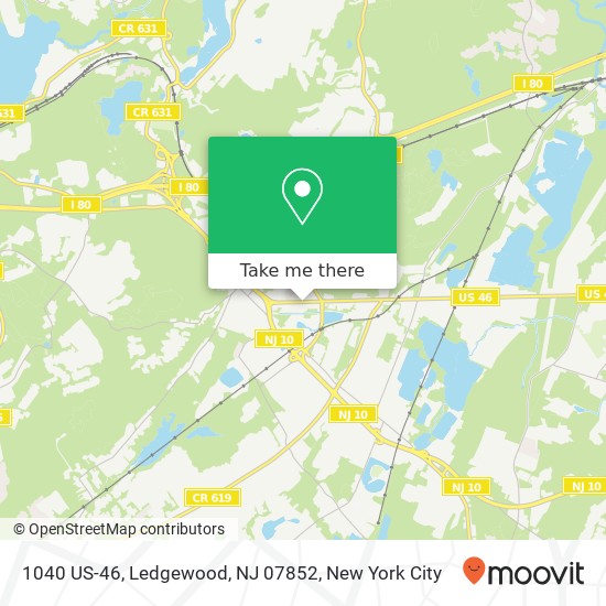 Mapa de 1040 US-46, Ledgewood, NJ 07852