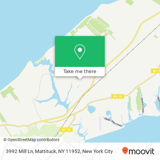 Mapa de 3992 Mill Ln, Mattituck, NY 11952