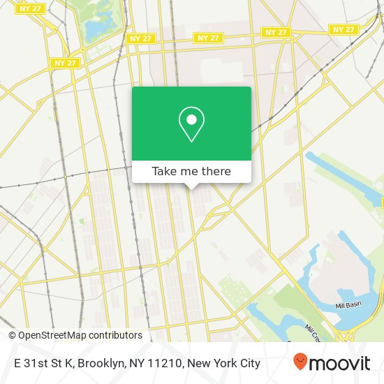 Mapa de E 31st St K, Brooklyn, NY 11210