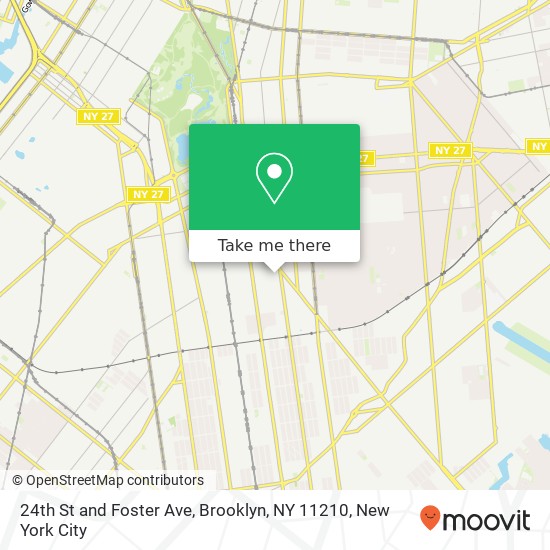 Mapa de 24th St and Foster Ave, Brooklyn, NY 11210