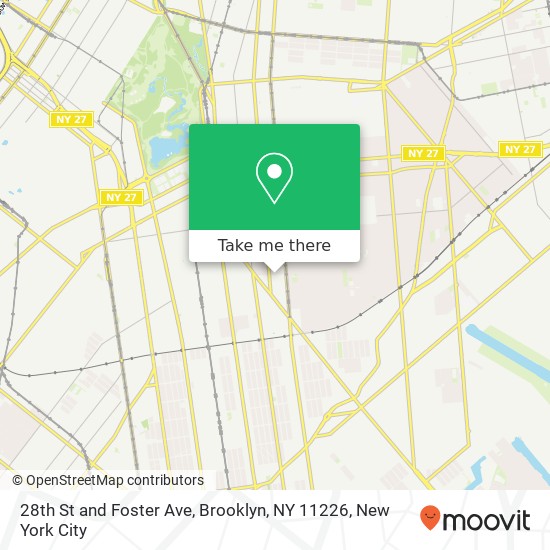 Mapa de 28th St and Foster Ave, Brooklyn, NY 11226