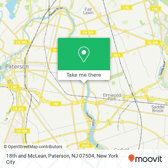 Mapa de 18th and McLean, Paterson, NJ 07504