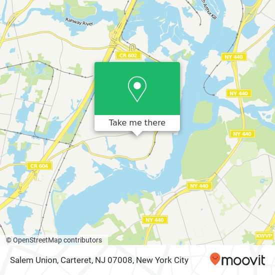Mapa de Salem Union, Carteret, NJ 07008
