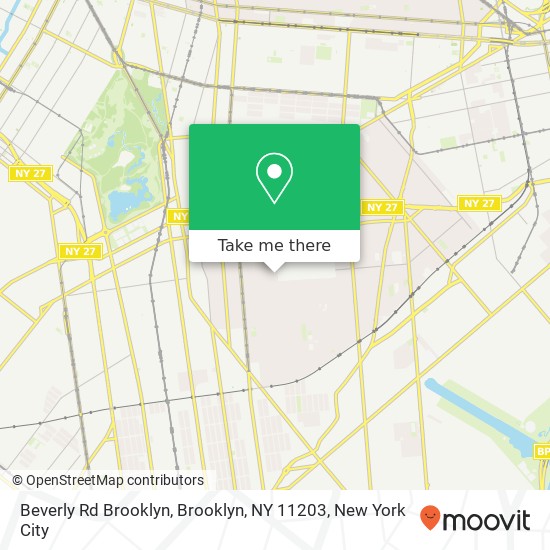 Mapa de Beverly Rd Brooklyn, Brooklyn, NY 11203