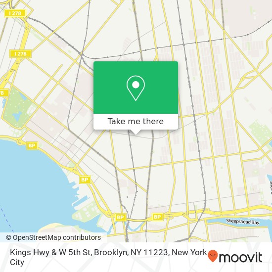Kings Hwy & W 5th St, Brooklyn, NY 11223 map