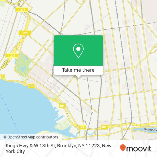 Kings Hwy & W 13th St, Brooklyn, NY 11223 map