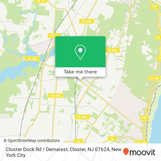 Mapa de Closter Dock Rd / Demarest, Closter, NJ 07624