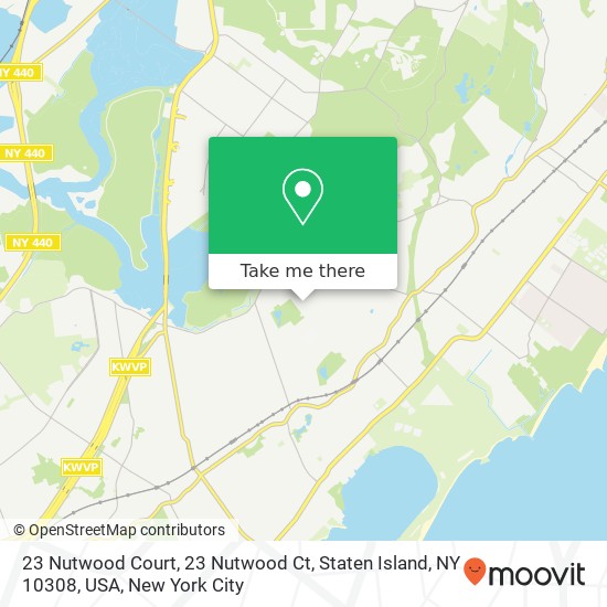 Mapa de 23 Nutwood Court, 23 Nutwood Ct, Staten Island, NY 10308, USA