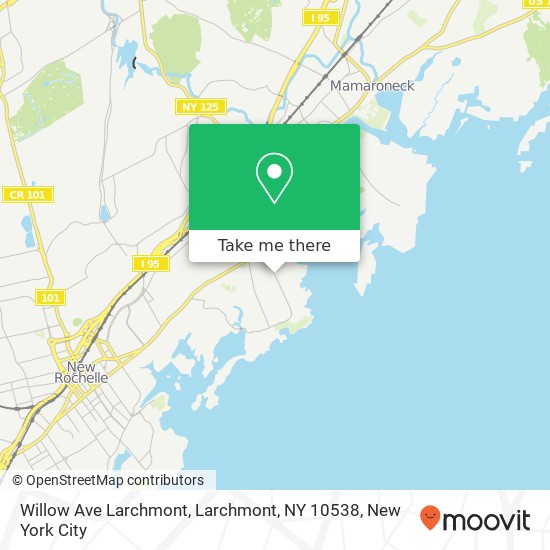 Willow Ave Larchmont, Larchmont, NY 10538 map