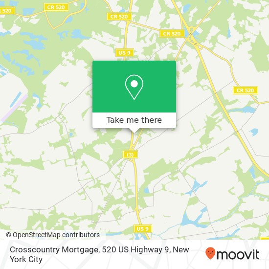 Mapa de Crosscountry Mortgage, 520 US Highway 9