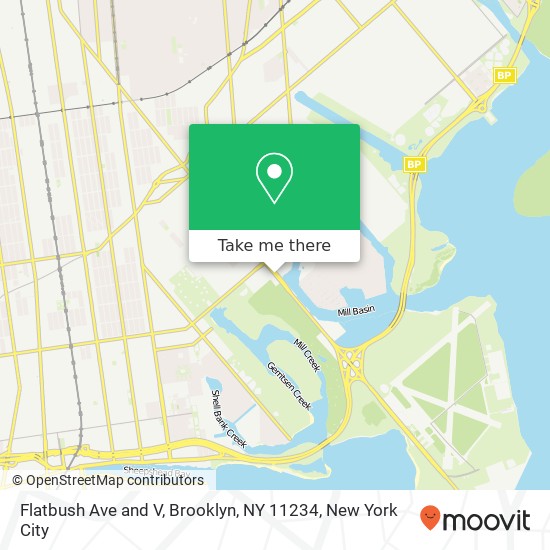 Flatbush Ave and V, Brooklyn, NY 11234 map