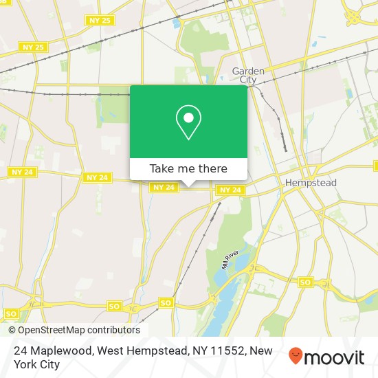 24 Maplewood, West Hempstead, NY 11552 map