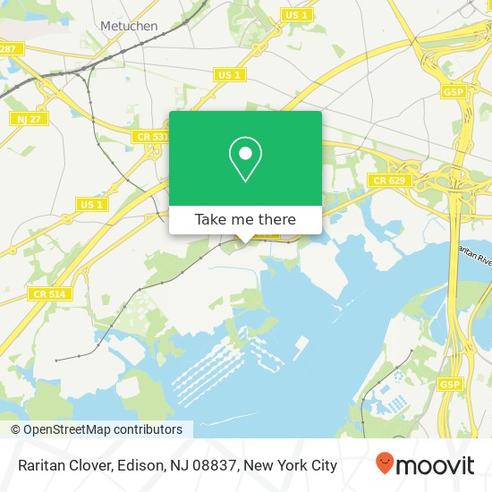 Raritan Clover, Edison, NJ 08837 map