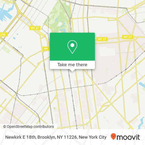 Mapa de Newkirk E 18th, Brooklyn, NY 11226