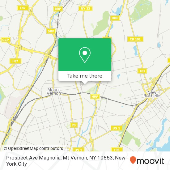 Prospect Ave Magnolia, Mt Vernon, NY 10553 map