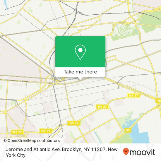 Mapa de Jerome and Atlantic Ave, Brooklyn, NY 11207
