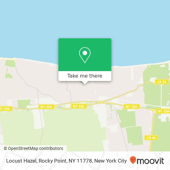 Mapa de Locust Hazel, Rocky Point, NY 11778