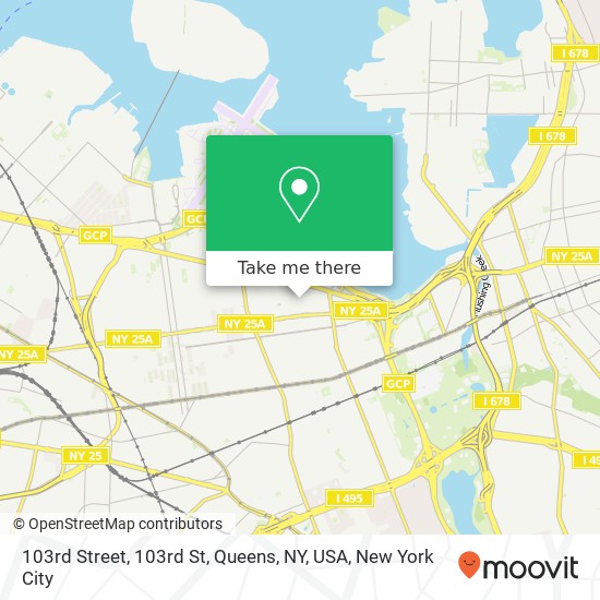 103rd Street, 103rd St, Queens, NY, USA map