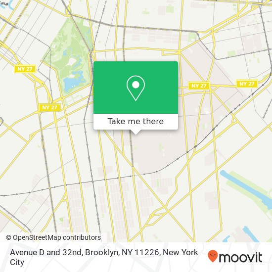 Mapa de Avenue D and 32nd, Brooklyn, NY 11226