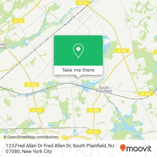 Mapa de 123,Fred Allen Dr Fred Allen Dr, South Plainfield, NJ 07080