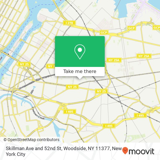 Skillman Ave and 52nd St, Woodside, NY 11377 map