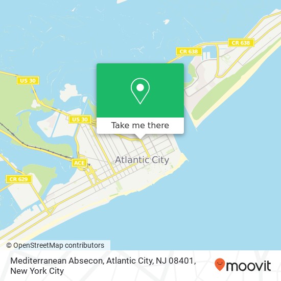 Mapa de Mediterranean Absecon, Atlantic City, NJ 08401