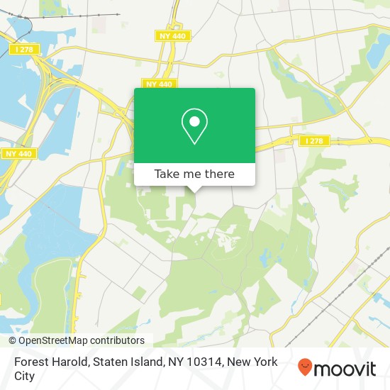 Mapa de Forest Harold, Staten Island, NY 10314