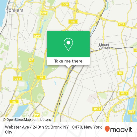 Mapa de Webster Ave / 240th St, Bronx, NY 10470